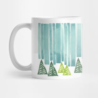 Winter Trees with Northern Lights Mug